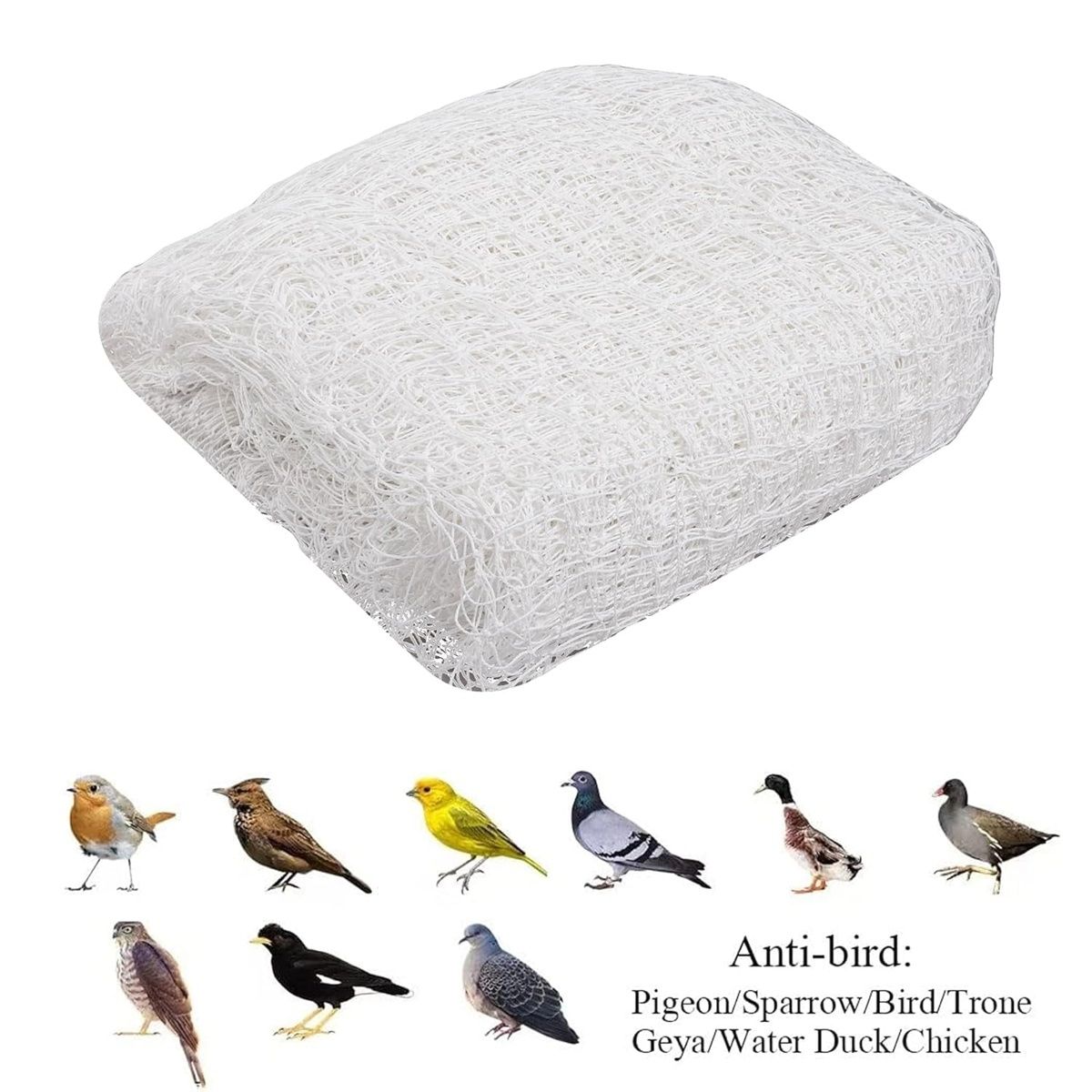 Kuber Industries Nylon Bird Net for Balcony|Child Protection Net|Pigeon Anti Bird Net|8X10|White