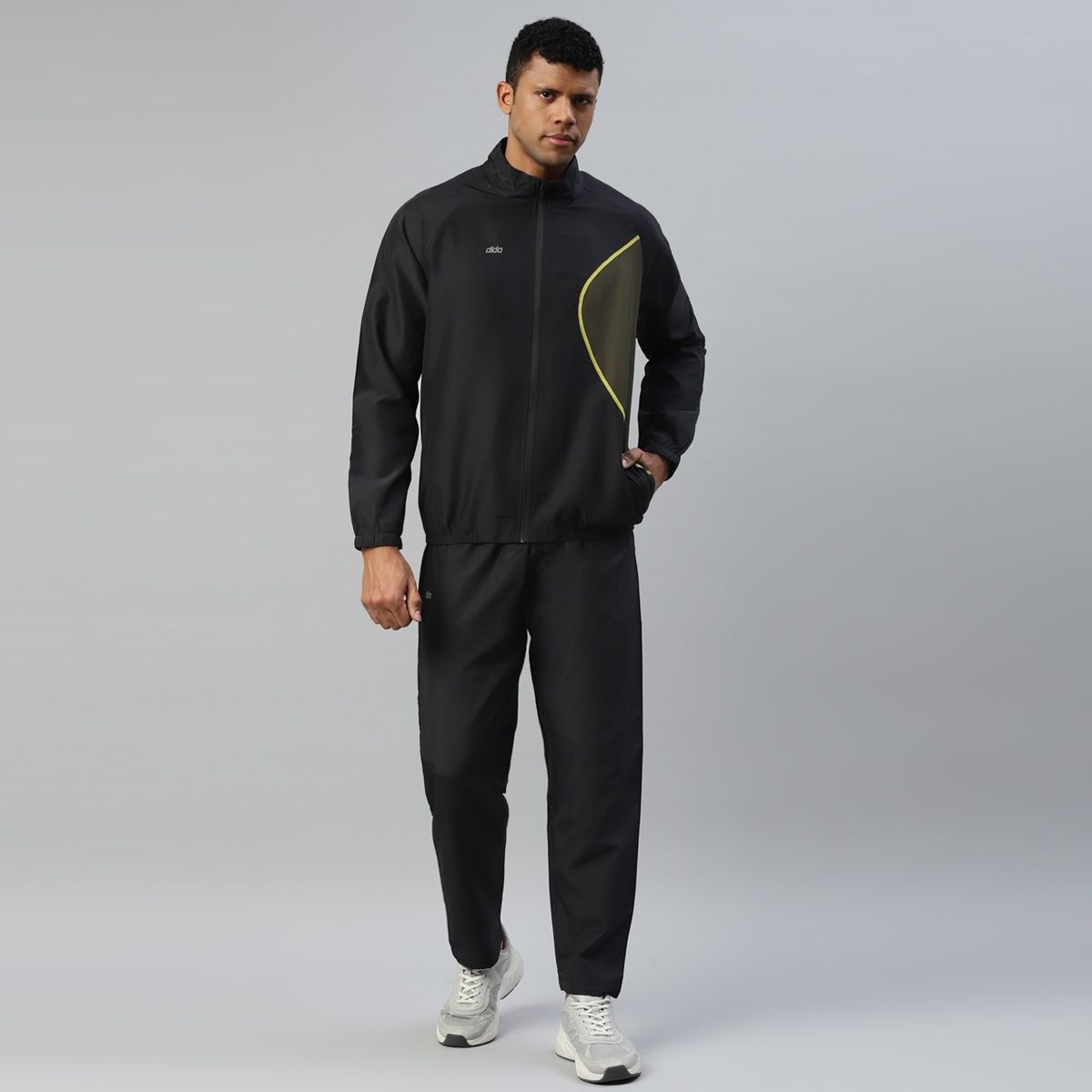 Dida Men's Sports Track Suit - Regular Comfortable Stretchable Dry-Fit | Black - XL