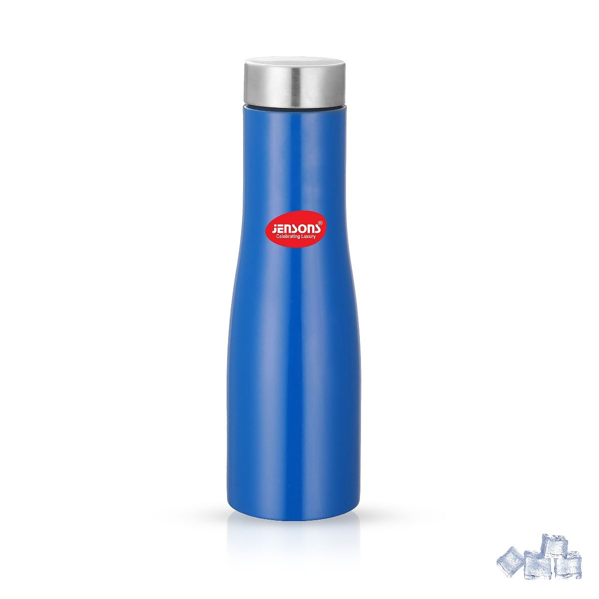 Jensons Stainless Steel Single Wall Flora 1 Bottle Liter | Blue - 1 L