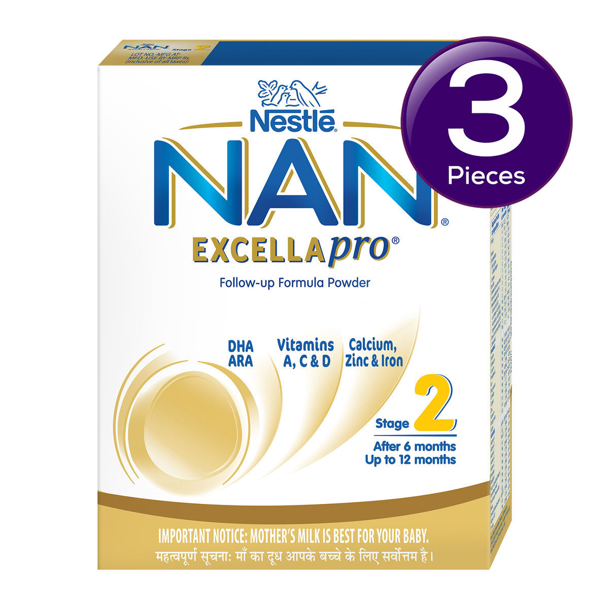 Nestle Nan Excellapro Stage 2 Follow-Up Formula 6+ Months 400 g Combo