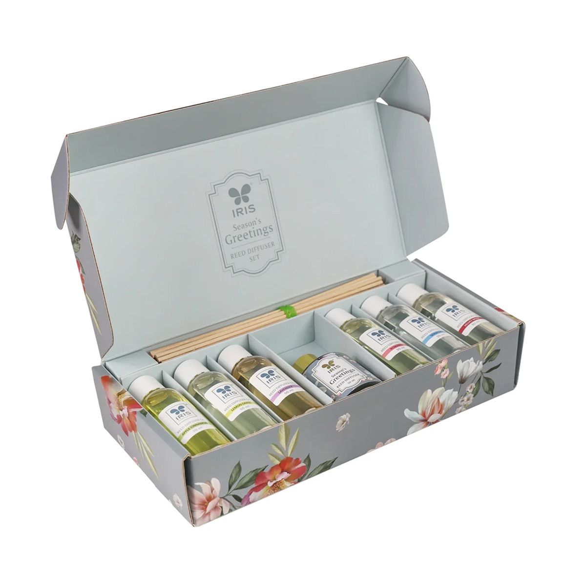 IRIS Reed Diffuser Gift Pack With 6 Assorted Oils And Reed Sticks| Rakhi Gift for Brother & Sister