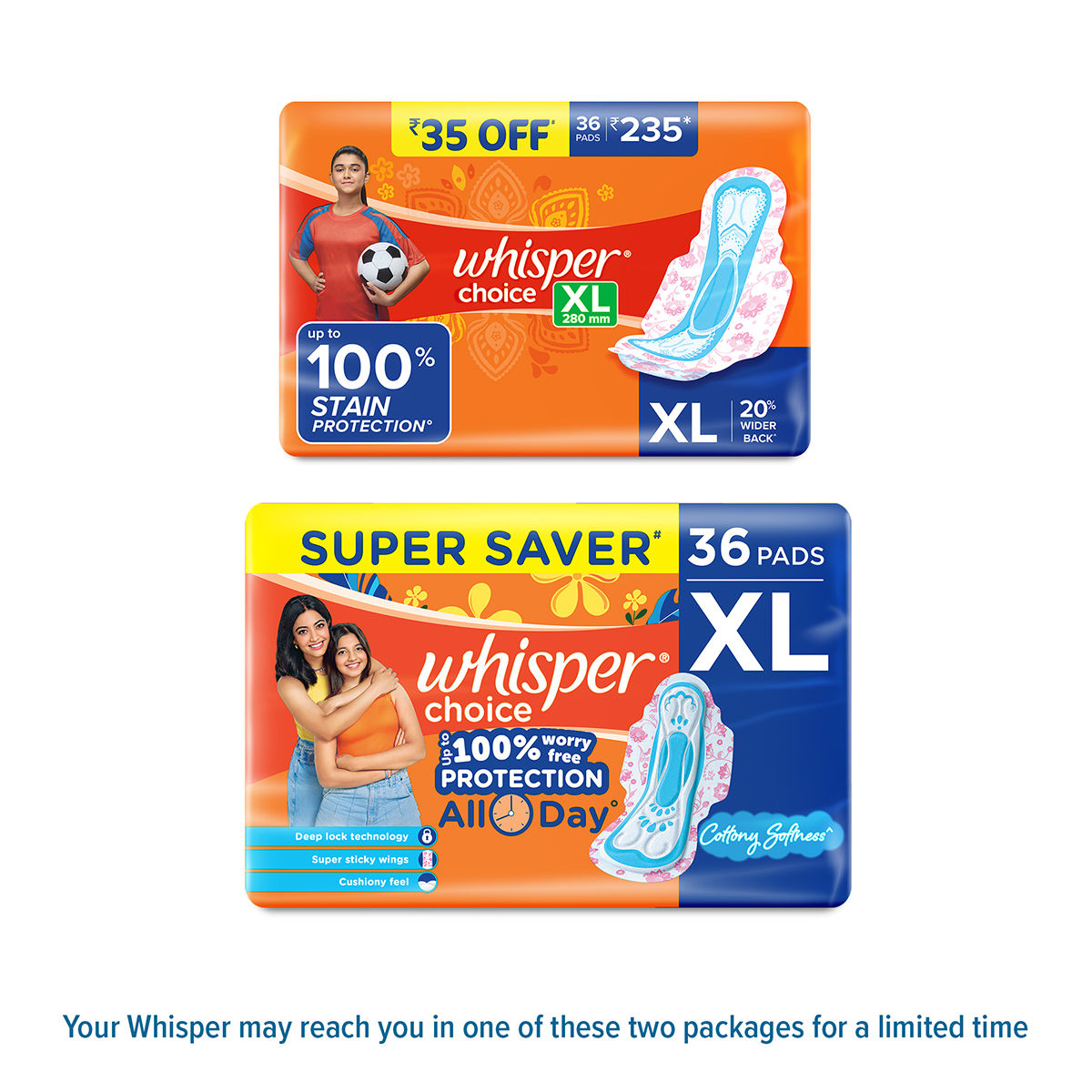 Whisper Choice XL Sanitary Pads
