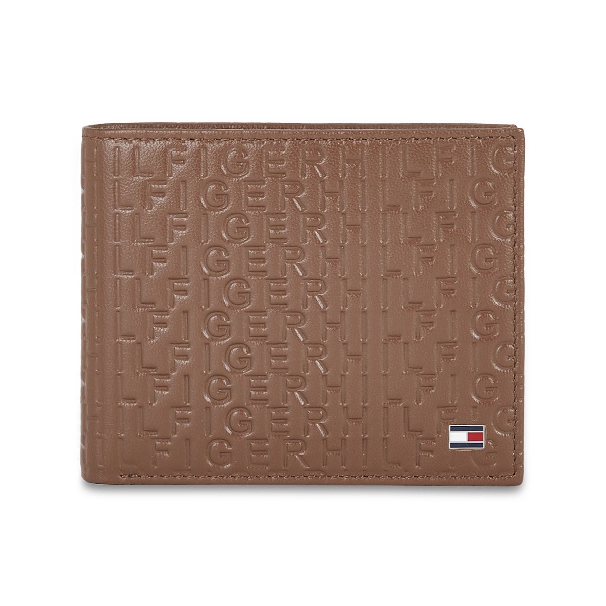 Tommy Hilfiger Men's Solid Leather Wallets | Brown - Free Size