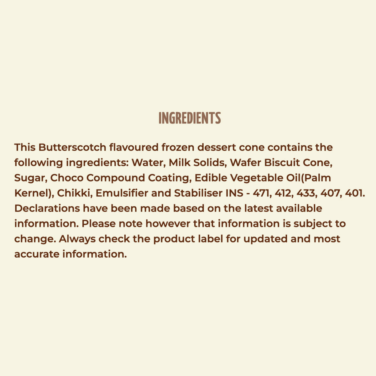 Dairy Day Butterscotch Cone 120 ml Combo