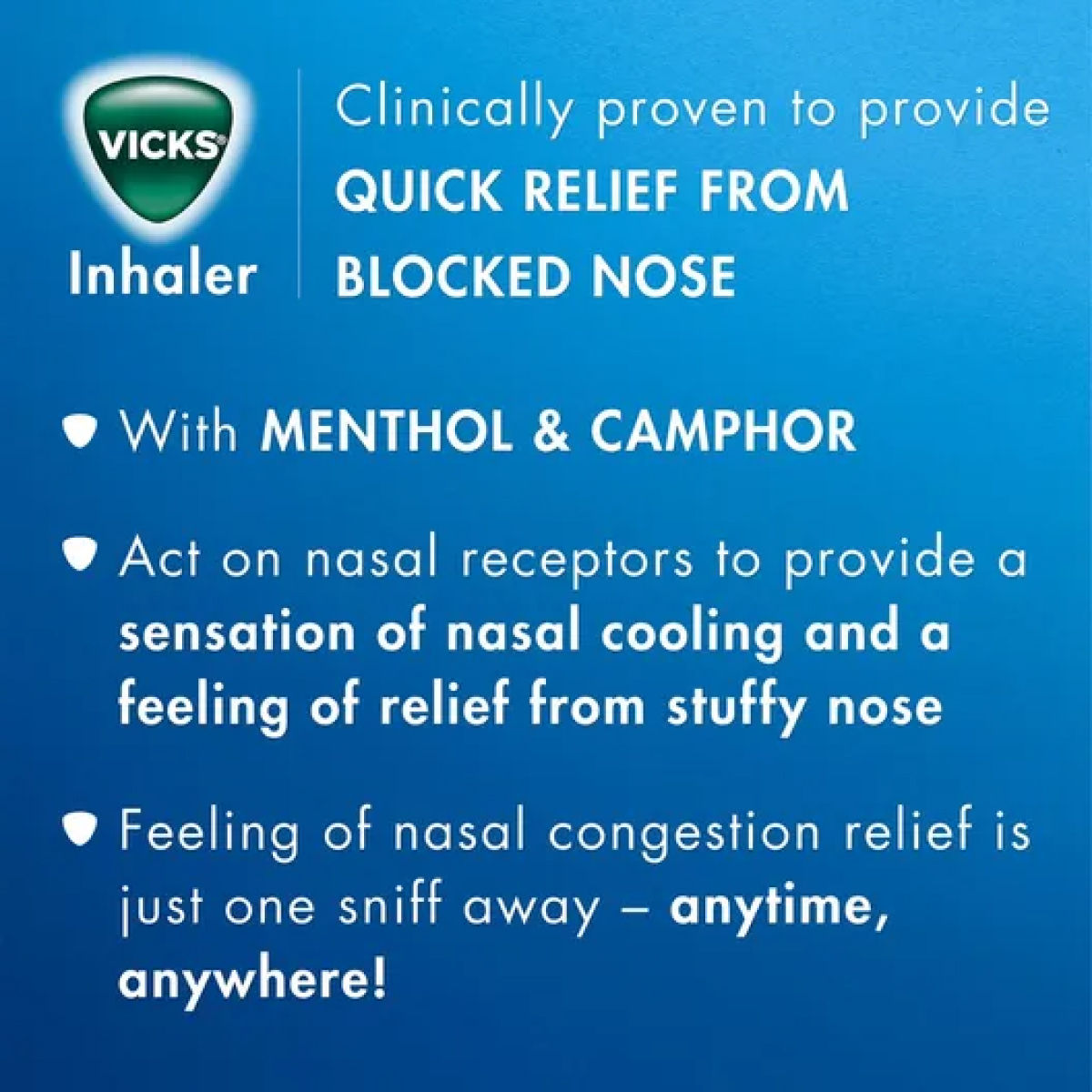 Vicks Vaporub(25ml), Vicks Inhaler (0.5ml) & Vicks Steam Pods(4pc) Combo