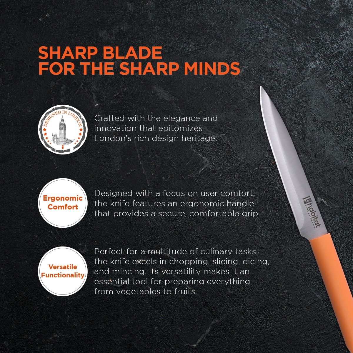 Habitat Premium Quanlity Utility Knife | Razor Sharp | Light Weight And Strong