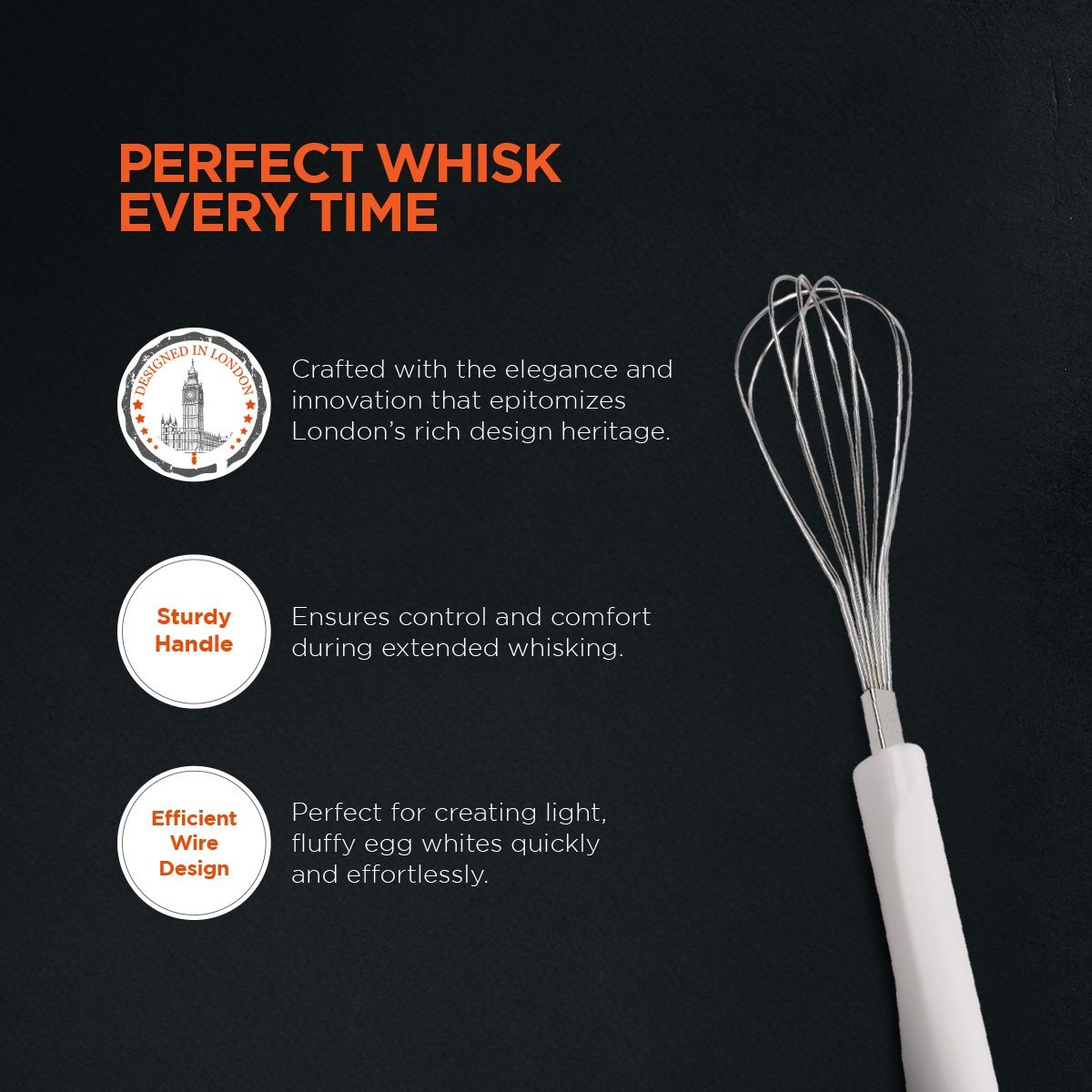 Habitat Diamond Pro Whisk | Premium Quality | Ergonomically Designed Handles For Effortless Work