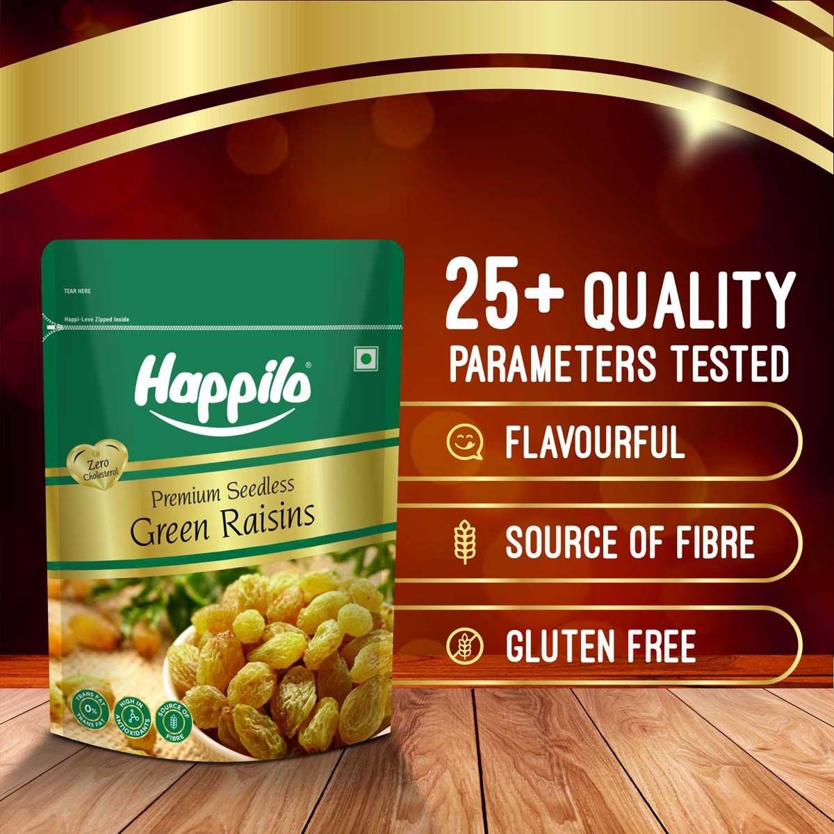 Happilo Premium Seedless Green Raisins Value Pack