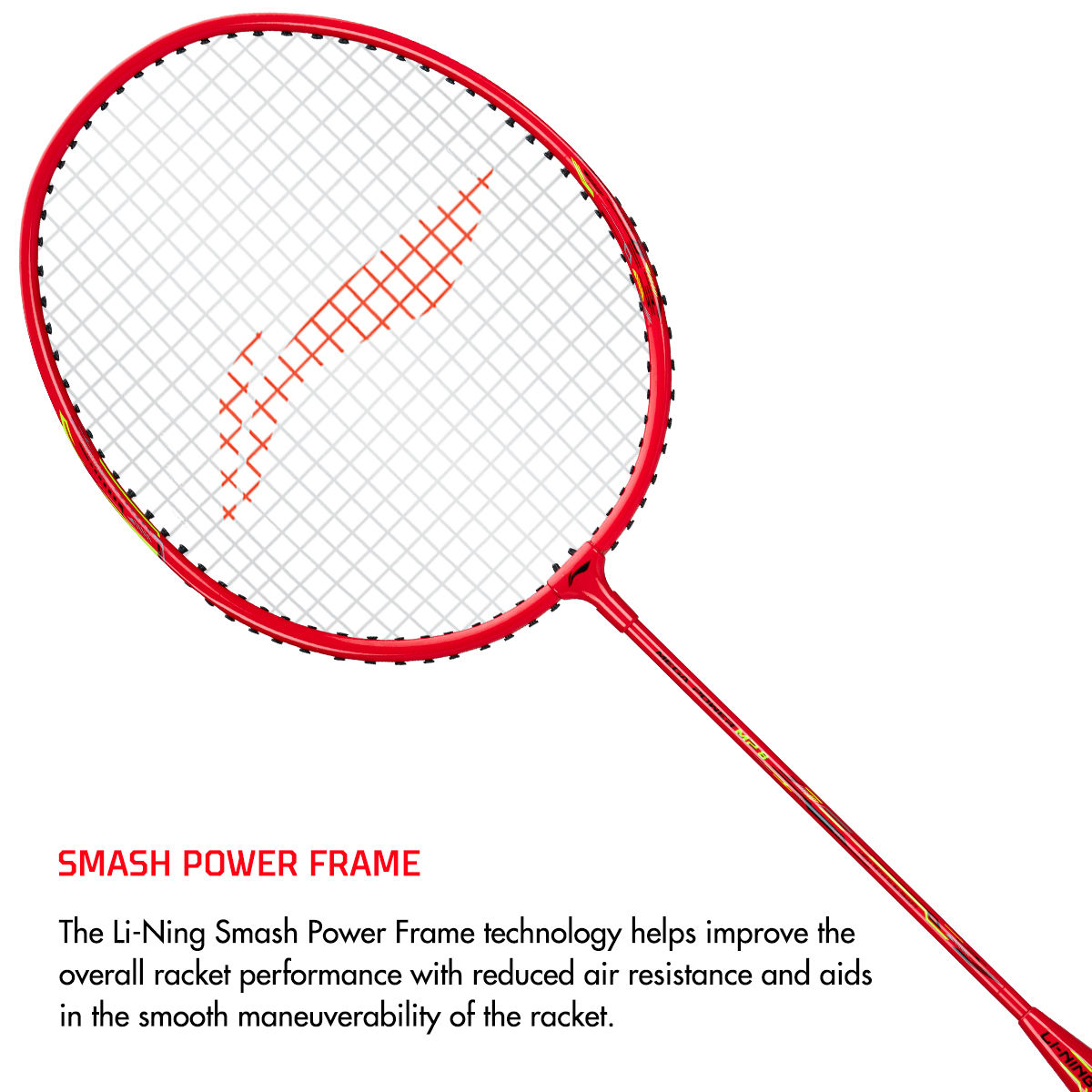 Li-Ning Mega Power Mp8 Badminton Racket- Fire Red (Strung)