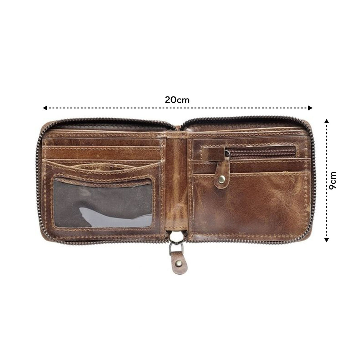 Teakwood Men's Genuine Leather Bi-fold Wallet | Brown