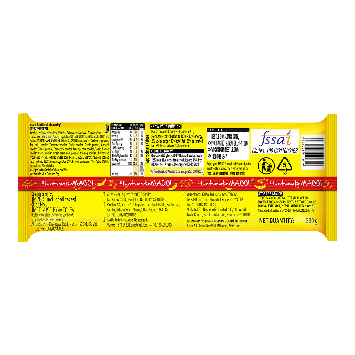 Pepsi Soft Drink(750ml) & Maggi 2- Minute Instant Masala Noodles(280gms) Combo