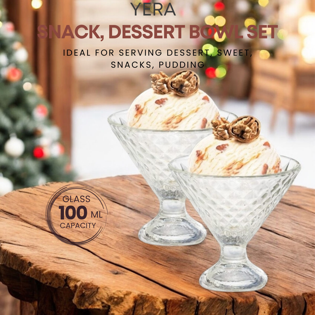Yera Iceberg 100 ml 6 pcs Ice Cream Bowl Set