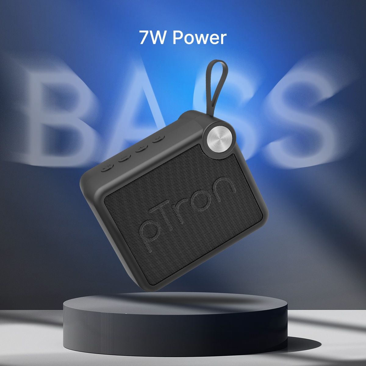pTron Musicbot Pop V2 7W Mini Bluetooth Speaker with Pristine Sound & 8 Hours Playtime | Black