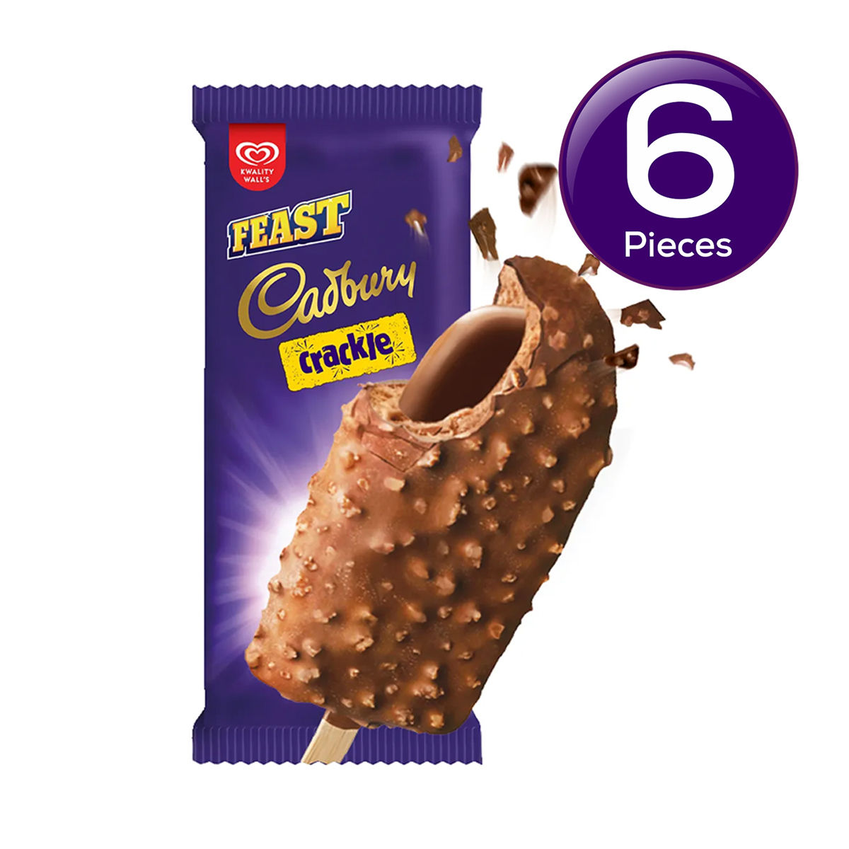 Kwality Wall's Feast Cadbury Crackle Stick 70 ml Combo