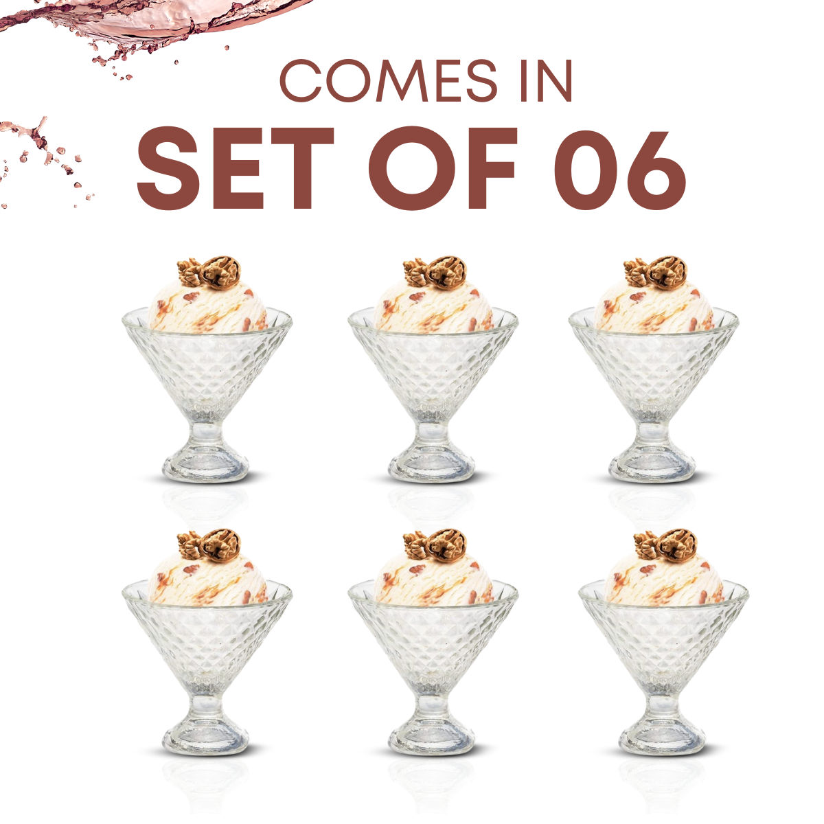 Yera Iceberg 100 ml 6 pcs Ice Cream Bowl Set
