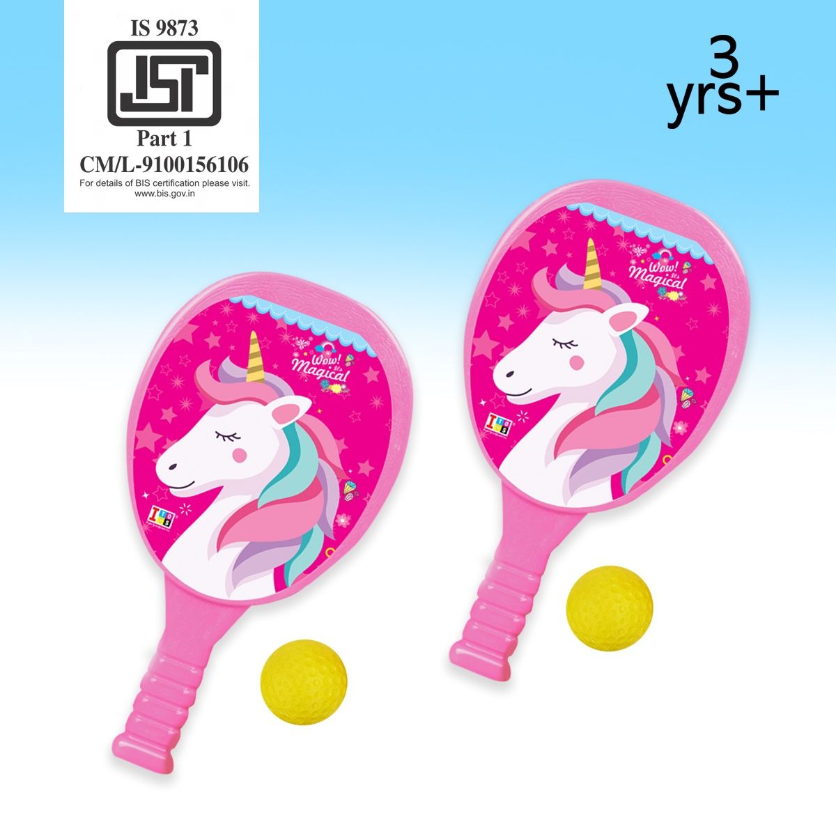 Itoys My First Plastic Racket Set- Unicorn (Colour May Vary)
