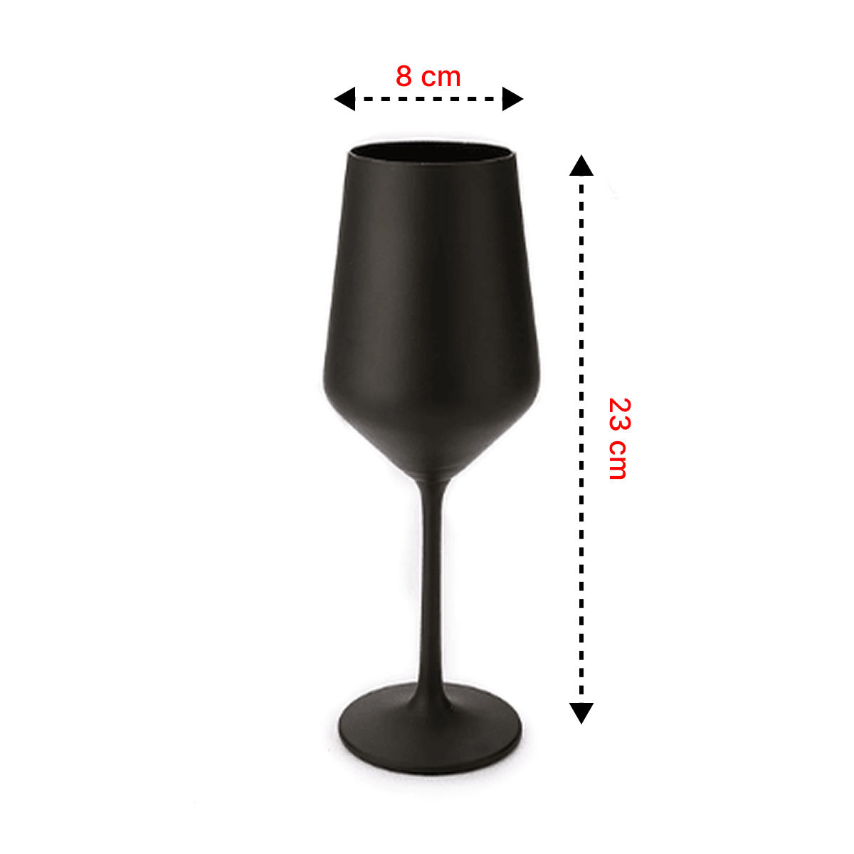 Bar Box Claclac Midnight Black Crystal Wine Glass | Set of 2