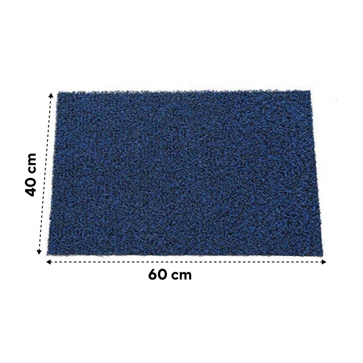 Kuber Industries PVC Door Mat 24"x16" Rectangular | Durable & Non-Slip | Blue | Pack of 1