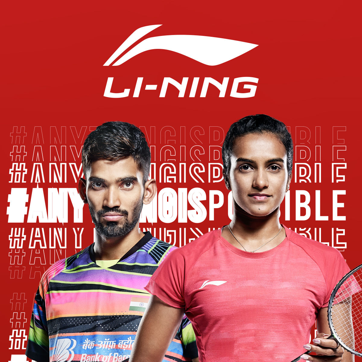 Li-Ning Mega Power Mp8 Badminton Racket- Fire Red (Strung)