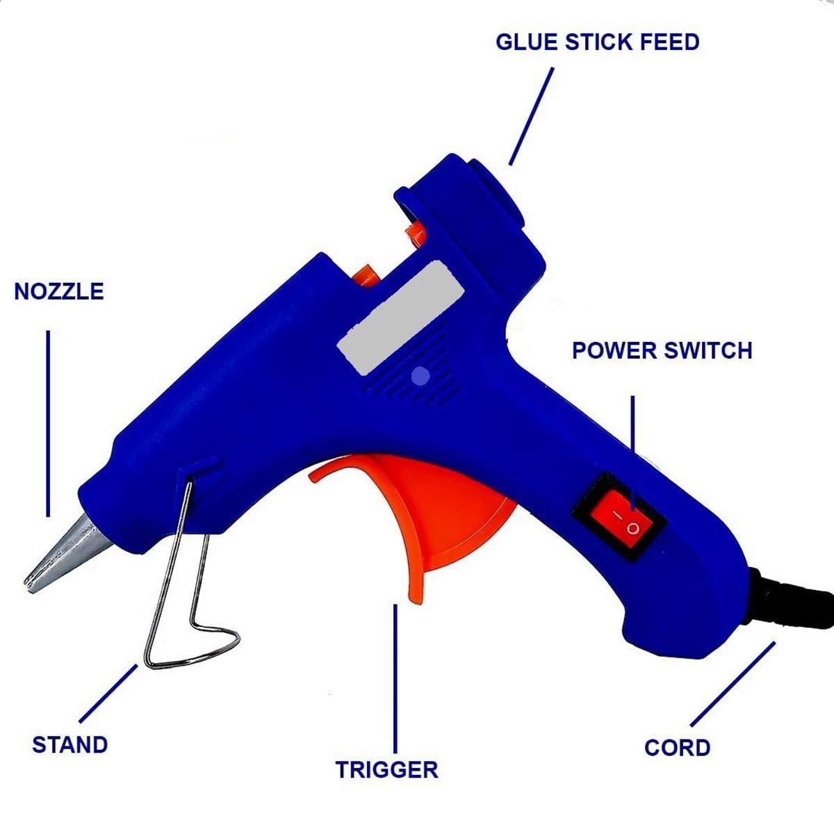 Chrome 60 Watts Hot Melt Glue Gun With On-Off Switch