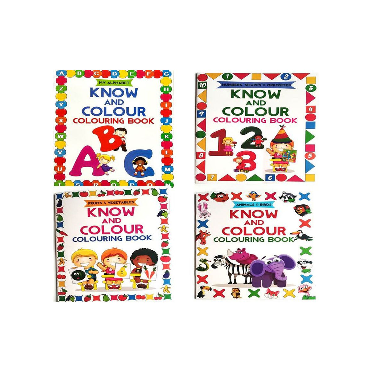 Sterling Know & Colour Colouring Books (Pack of 4)