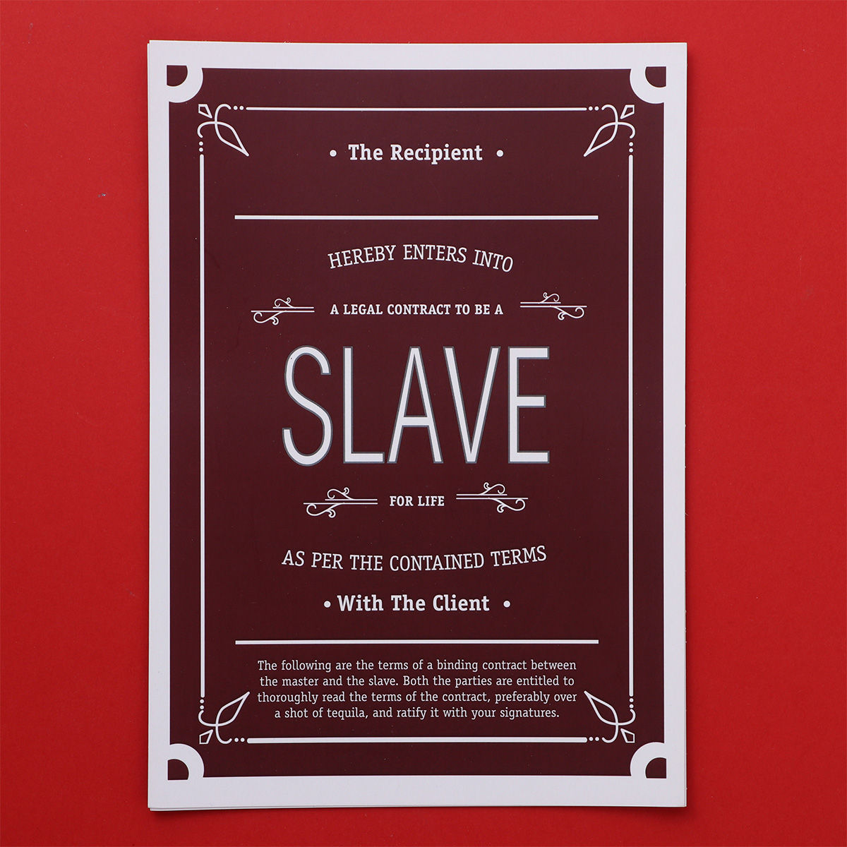 Oye Happy Slave Contract