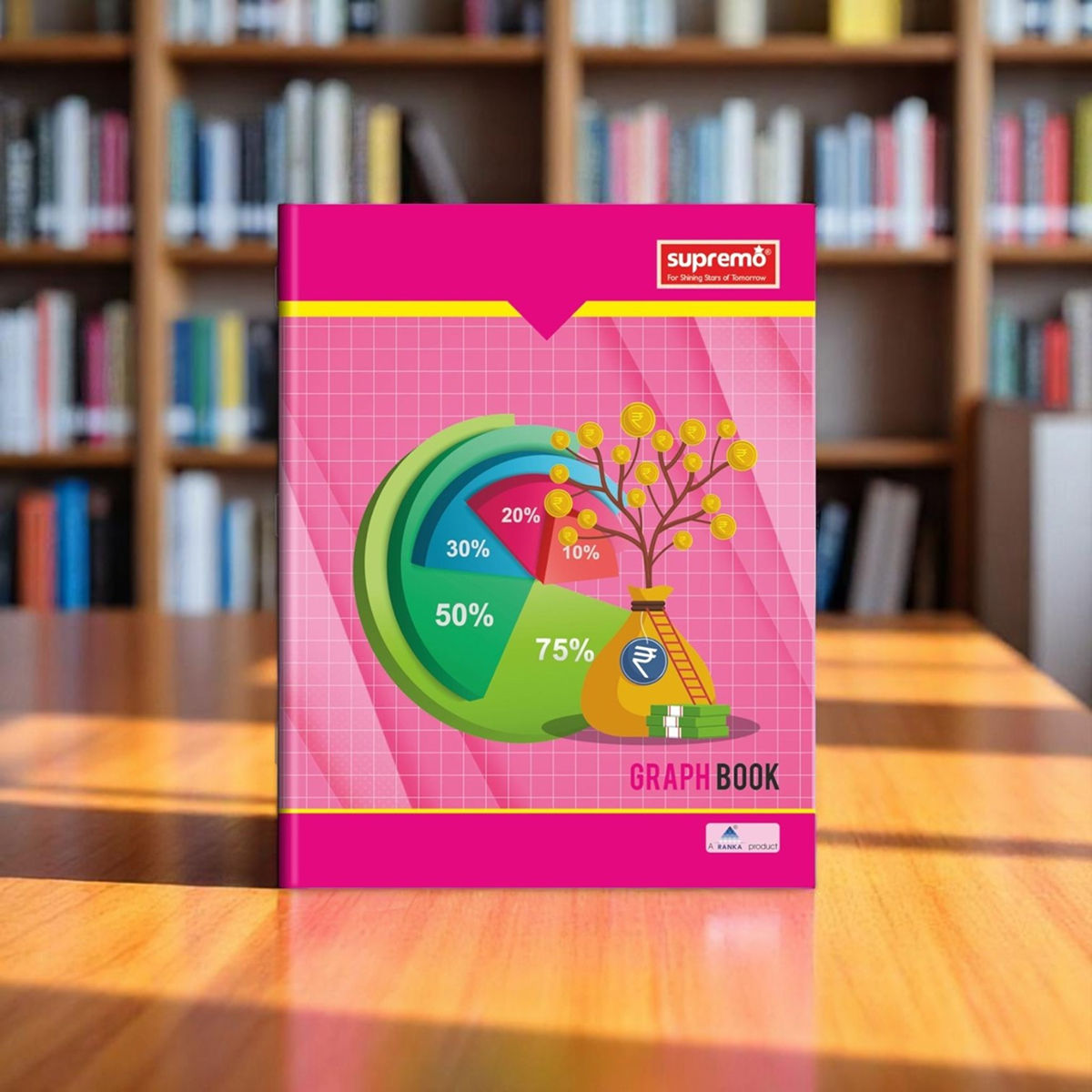 Ranka Supremo Graph Book | Ruled | 32 Pages - Assorted