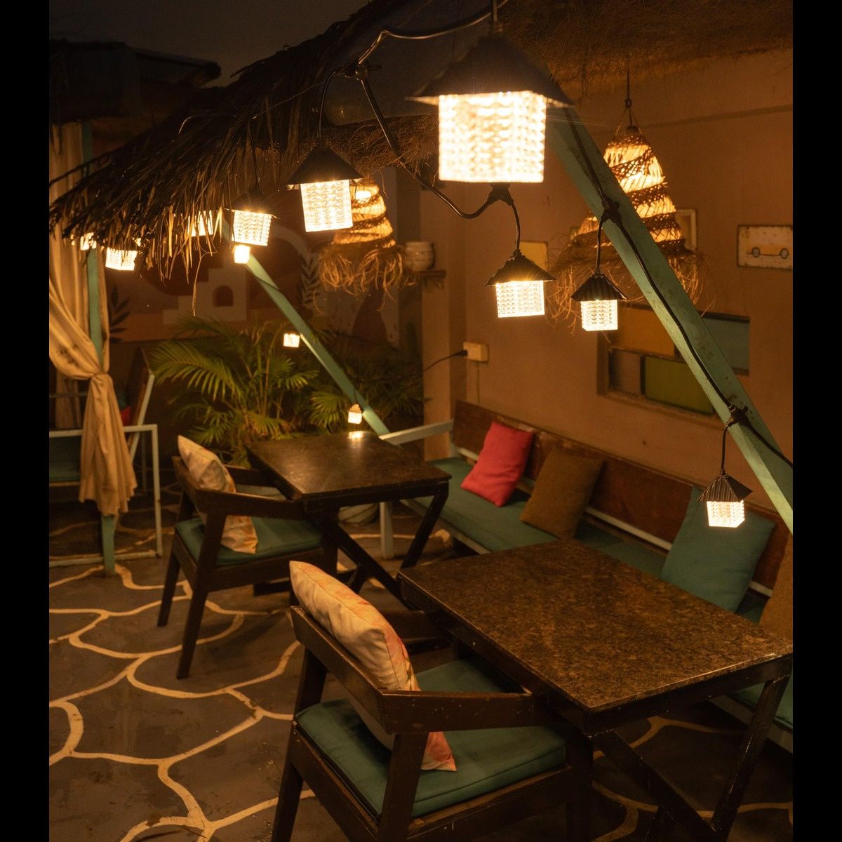 Desidiya Cube Design Outdoor String Lights  Warm White Glow For Indoor & Outdoor Charm