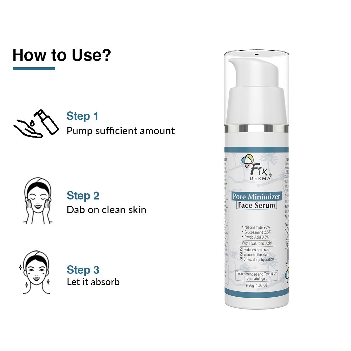 Fixderma 20% Niacinamide Serum For Face For Pore Minimizer Men & Women