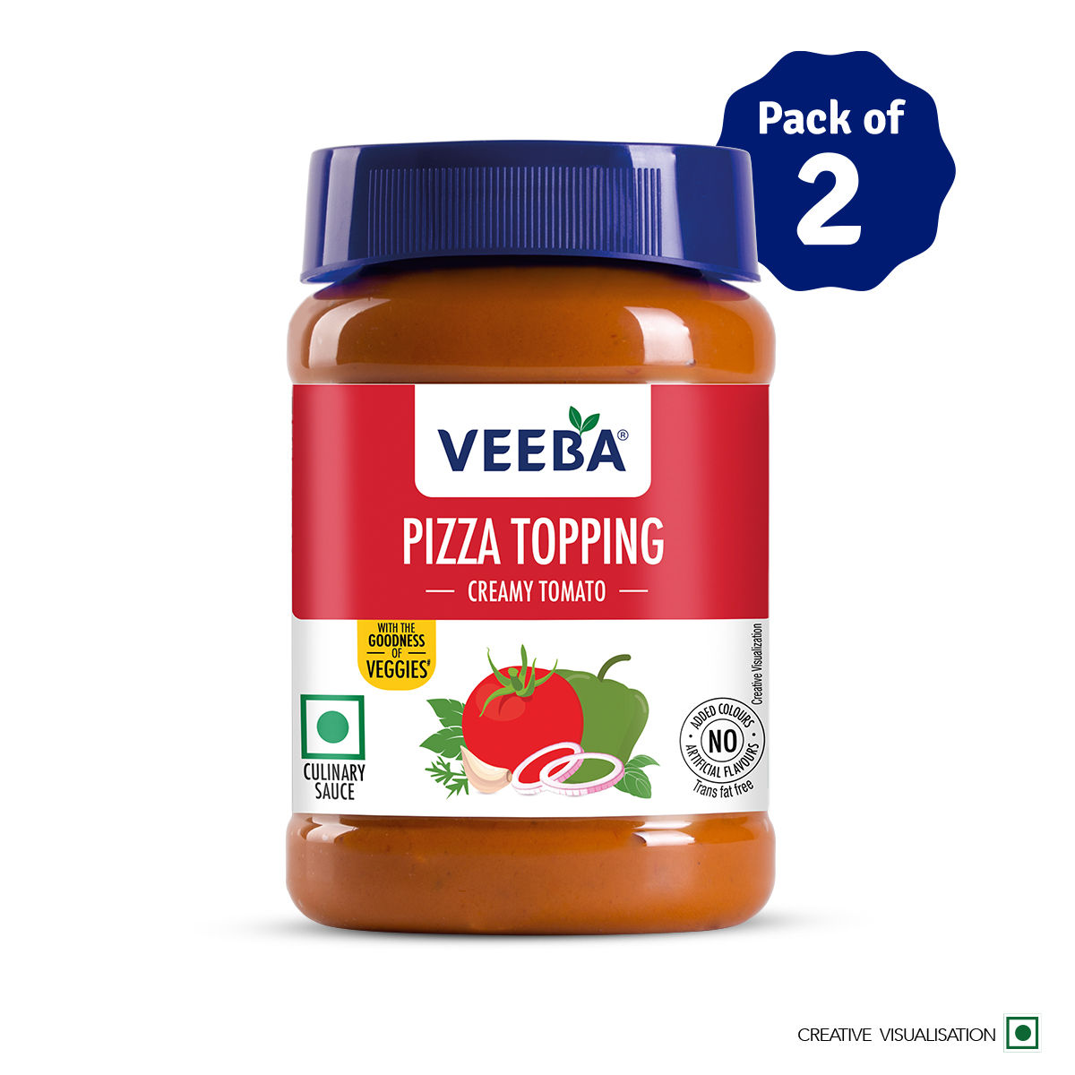 Veeba Pizza Topping Creamy Tomato  (280g) Combo | Pack of 2