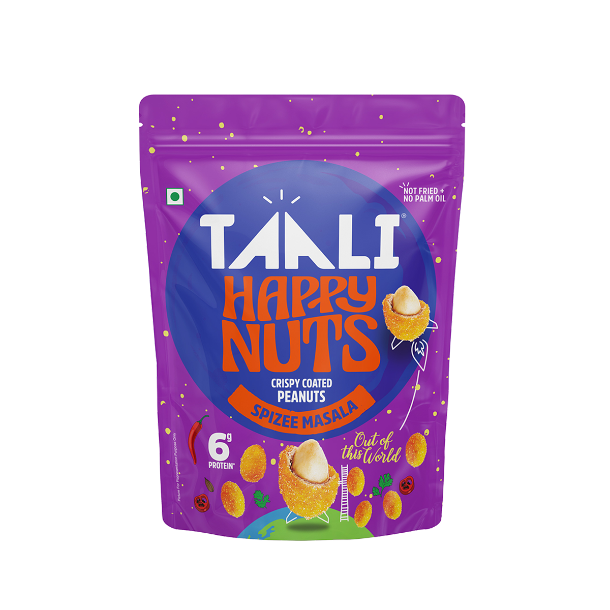 Taali Happy Nuts | Crispy Coated Peanuts | Spizee Masala | Bold & Spicy Rich ,Protein Rich Crunch