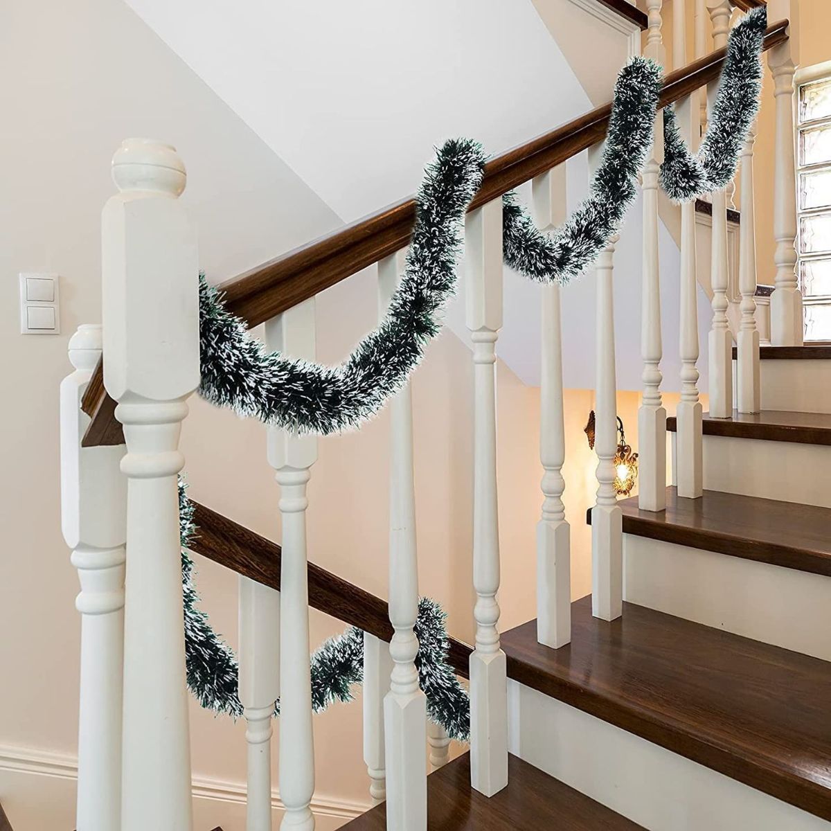 TREE Decor GARLAND SNOW GREEN (Pack of 2)