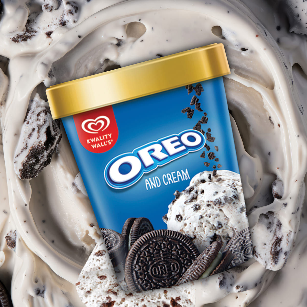 Kwality Wall's Oreo And Cream Tub 700 ml Combo