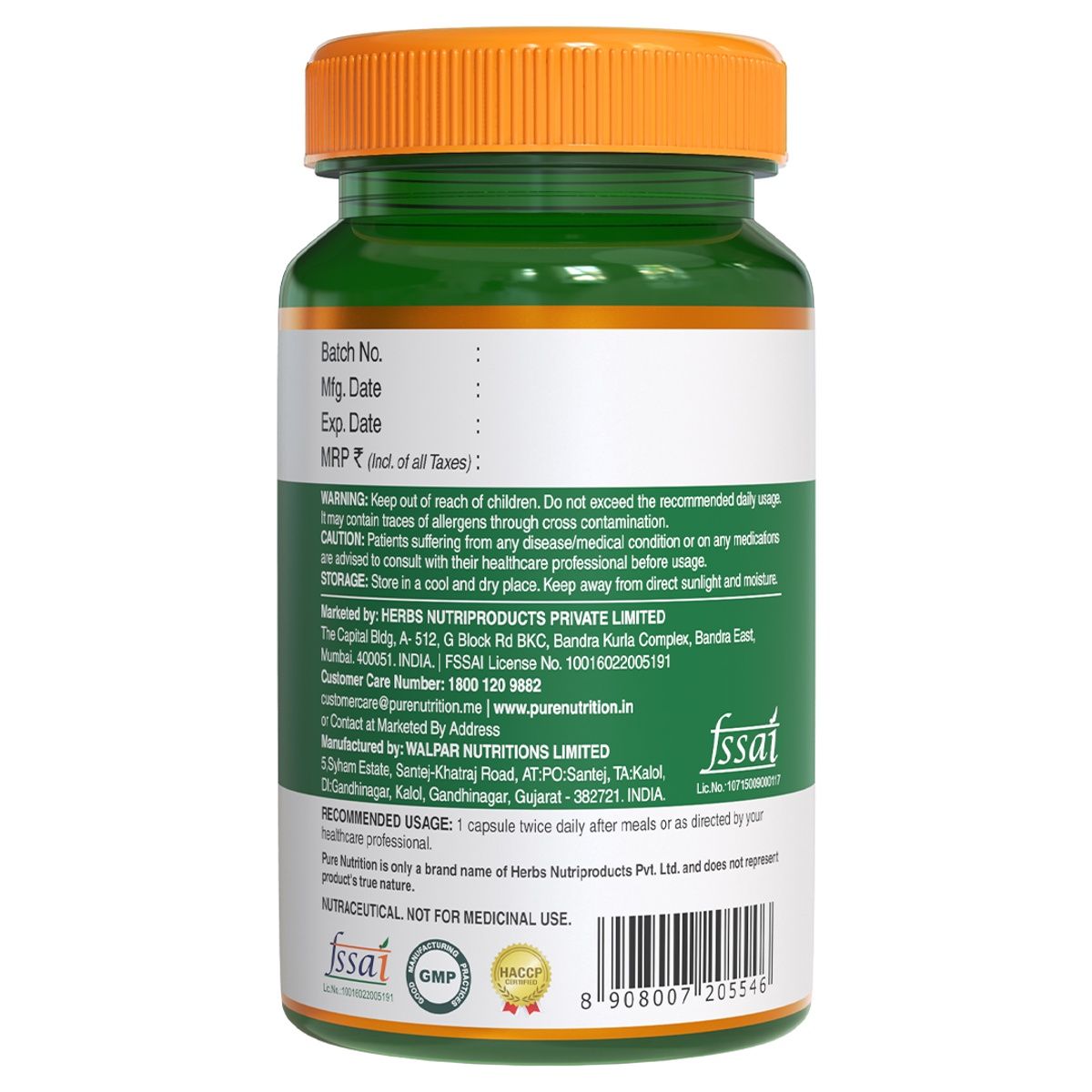 Pure Nutrition Cranberry & Amla Extract with 3B CFU Probiotics - UTI Health - 60 VEG Caps