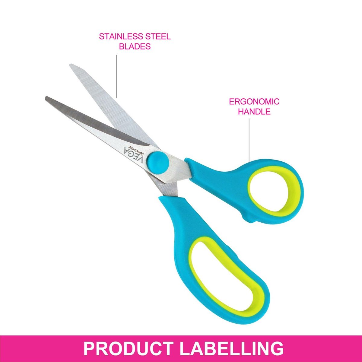 VEGA Small General Cutting Scissor | Color May Vary | (Scs-01)
