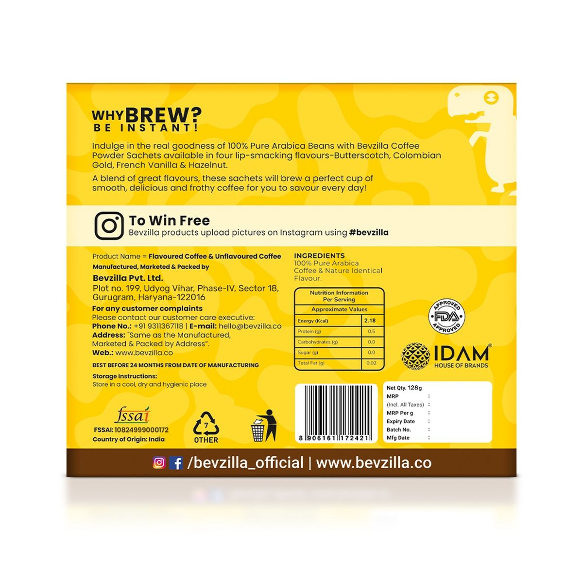 Bevzilla Assorted Medium Roast Organic Instant Coffee