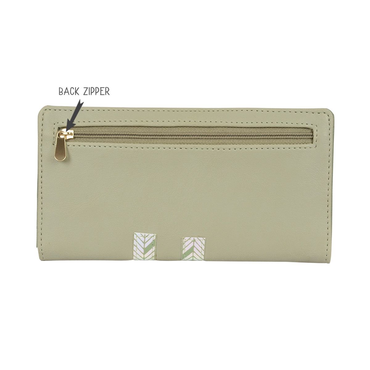 Baggit Women's Dovn 2 Fold Wallets | Mintgreen
