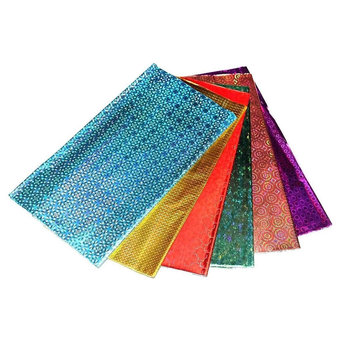 Chrome Holographic Gift Wrapping Sheets | 50-Sheets, 50x70 cm, Assorted Design & Color for Gift Wrapping