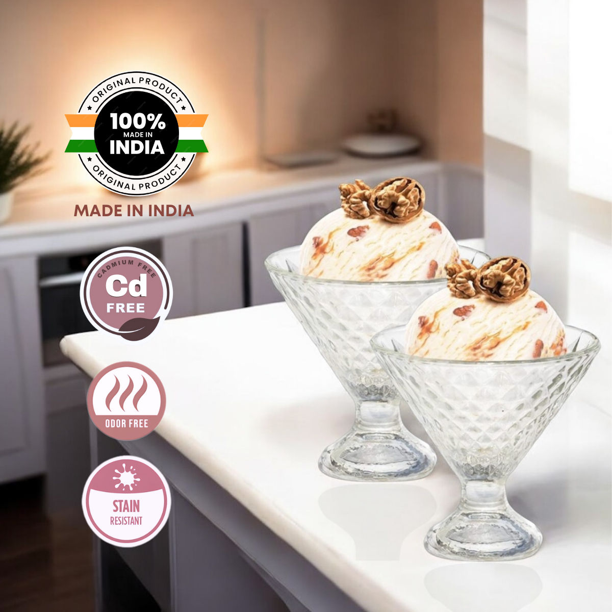 Yera Iceberg 100 ml 6 pcs Ice Cream Bowl Set