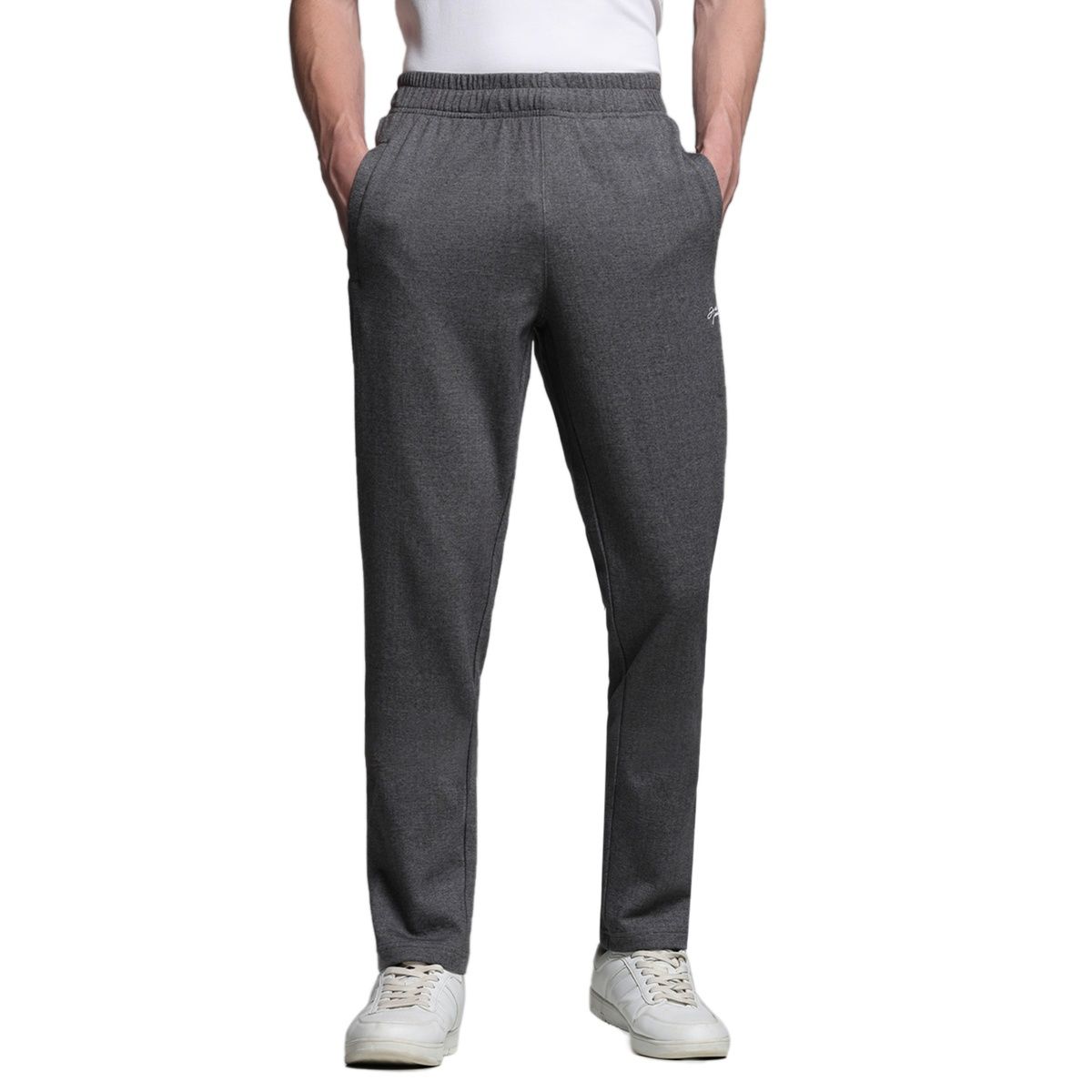 JACK & JONES Men's Regular fit Track Pant | Grey - L