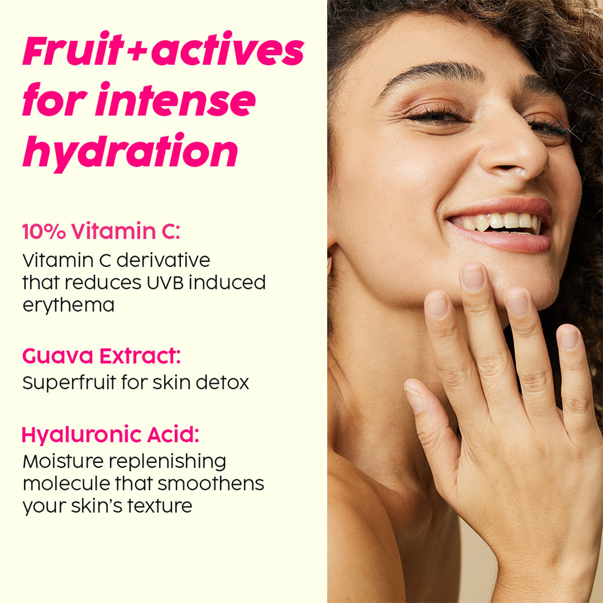 Plix Guava Glow 10% Vitamin C Face Serum with Guava Extract & Pentavitin for Bright & Glowing Skin