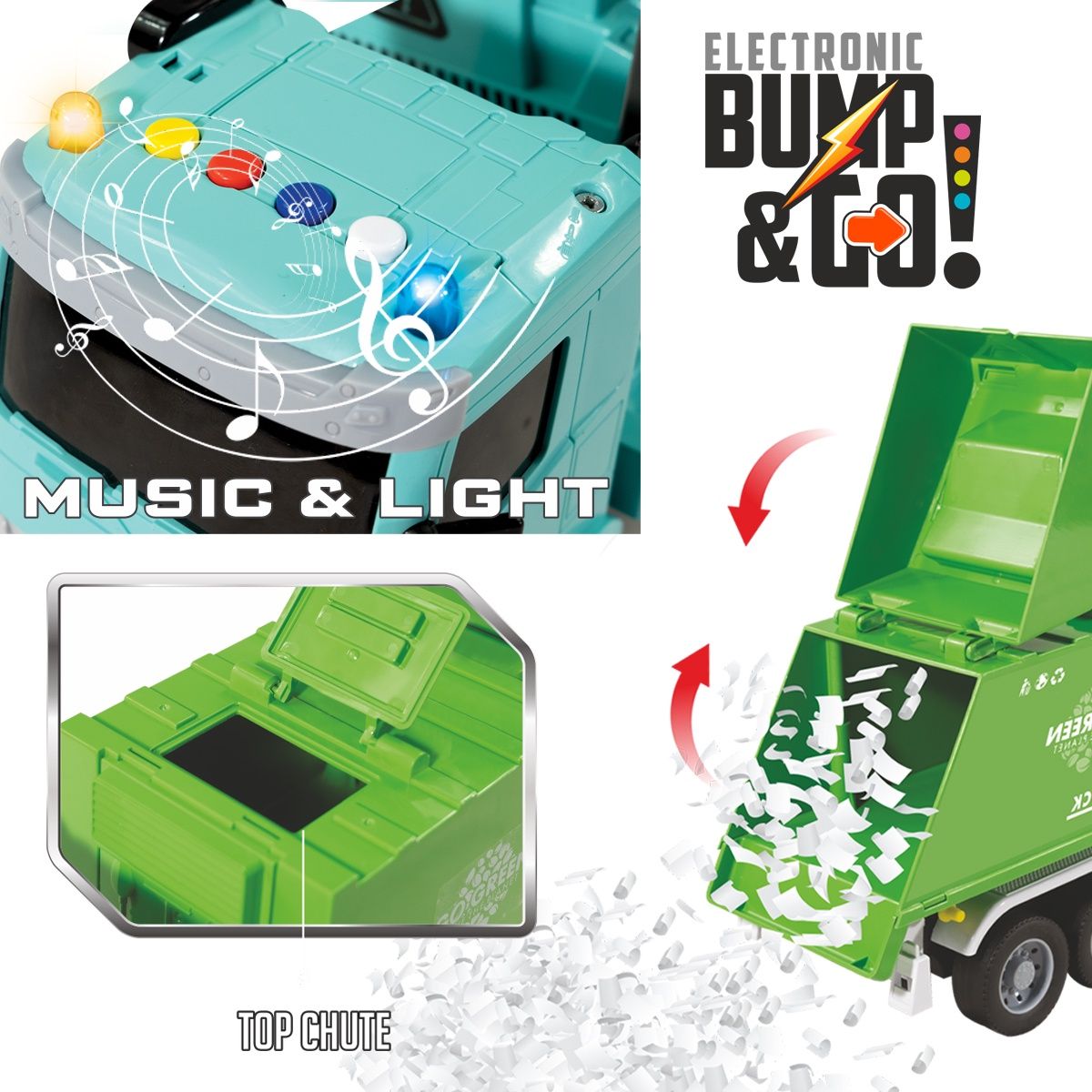 Itoys Bump N Go Garbage Truk (Colour May Vary)