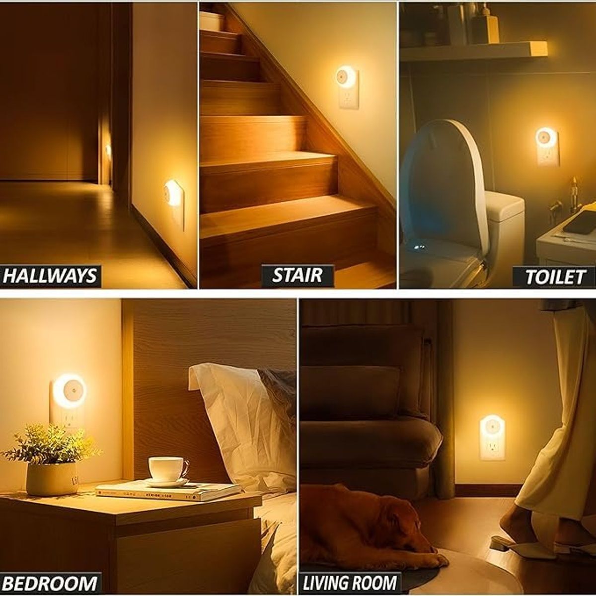 Hashwow Smart Round Led Night Light With Dusk To Dawn SenBAU