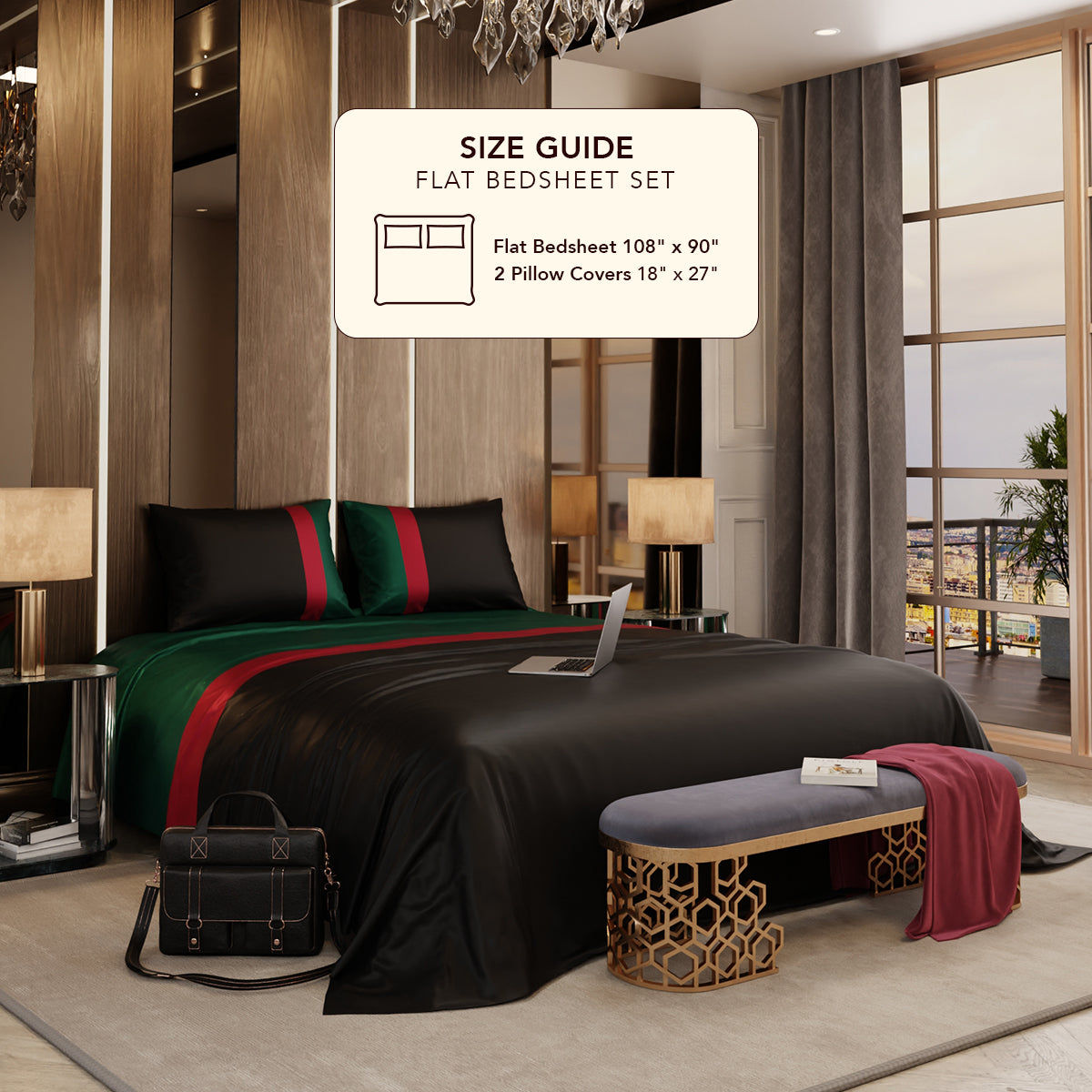 Stoa Paris Louvre Luxe Bedsheet Set - King