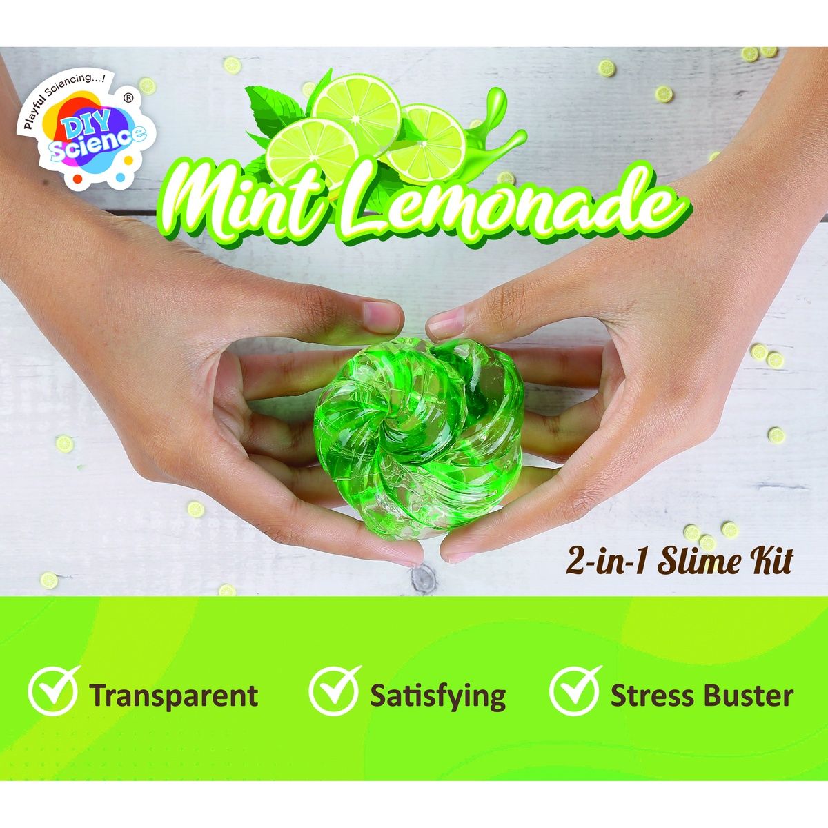 DIY Science Mint Lemonade Slime Kit