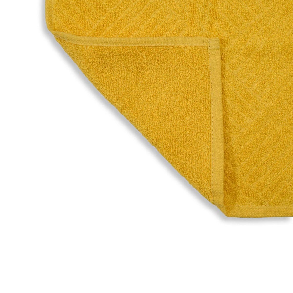 Fabindia Yellow Cotton Woven Face Towel | Set Of 2