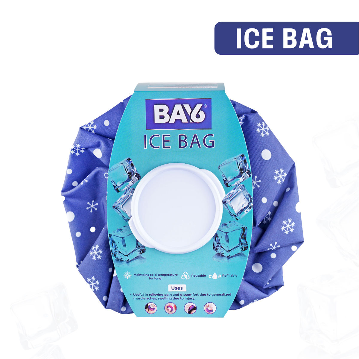 BAY6 Ice Bag For Pain Relief, 9 Inch, Assorted Color