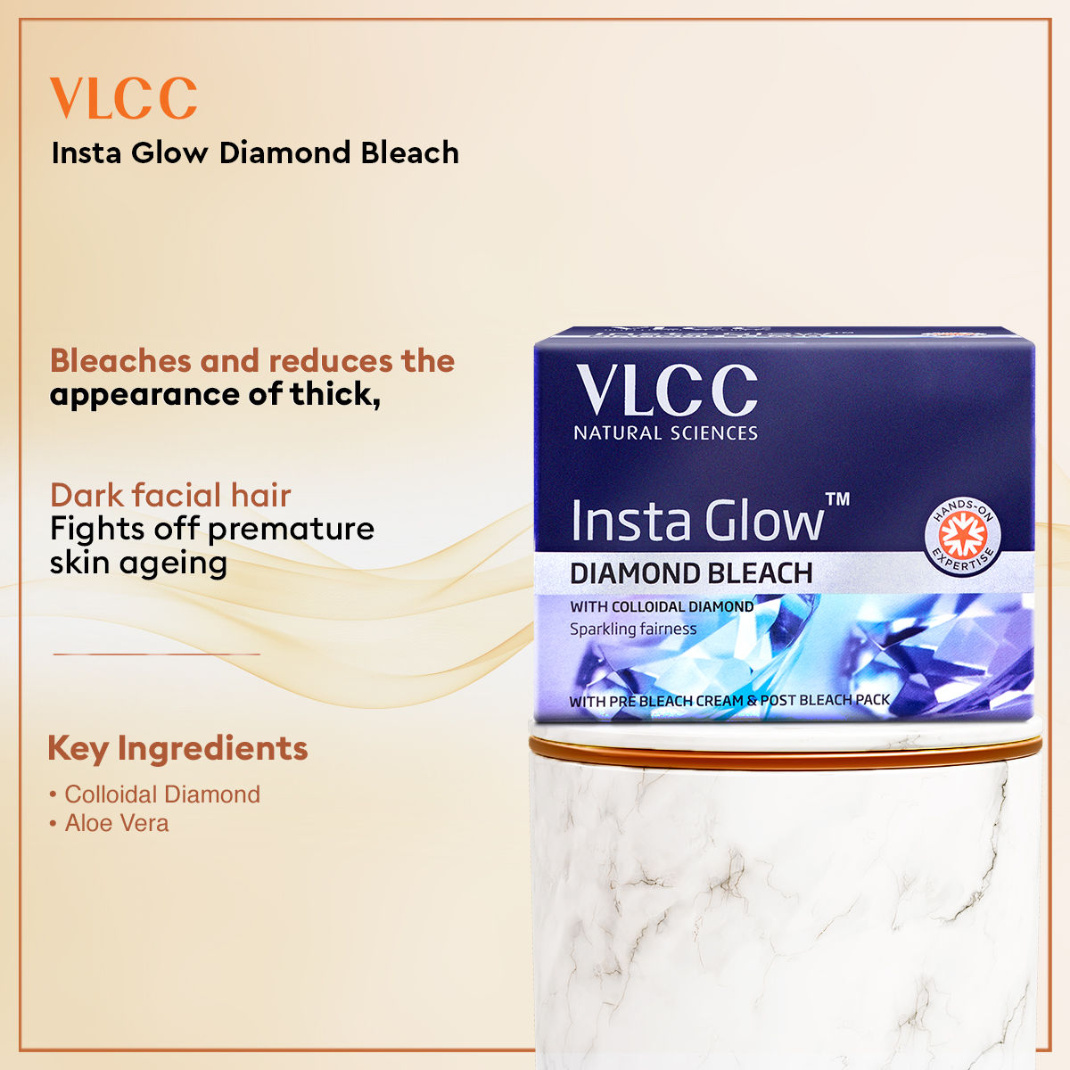 Vlcc Anti Tan Single Facial Kit(60gms) & Vlcc Insta Glow Diamond Bleach(60gms) Combo