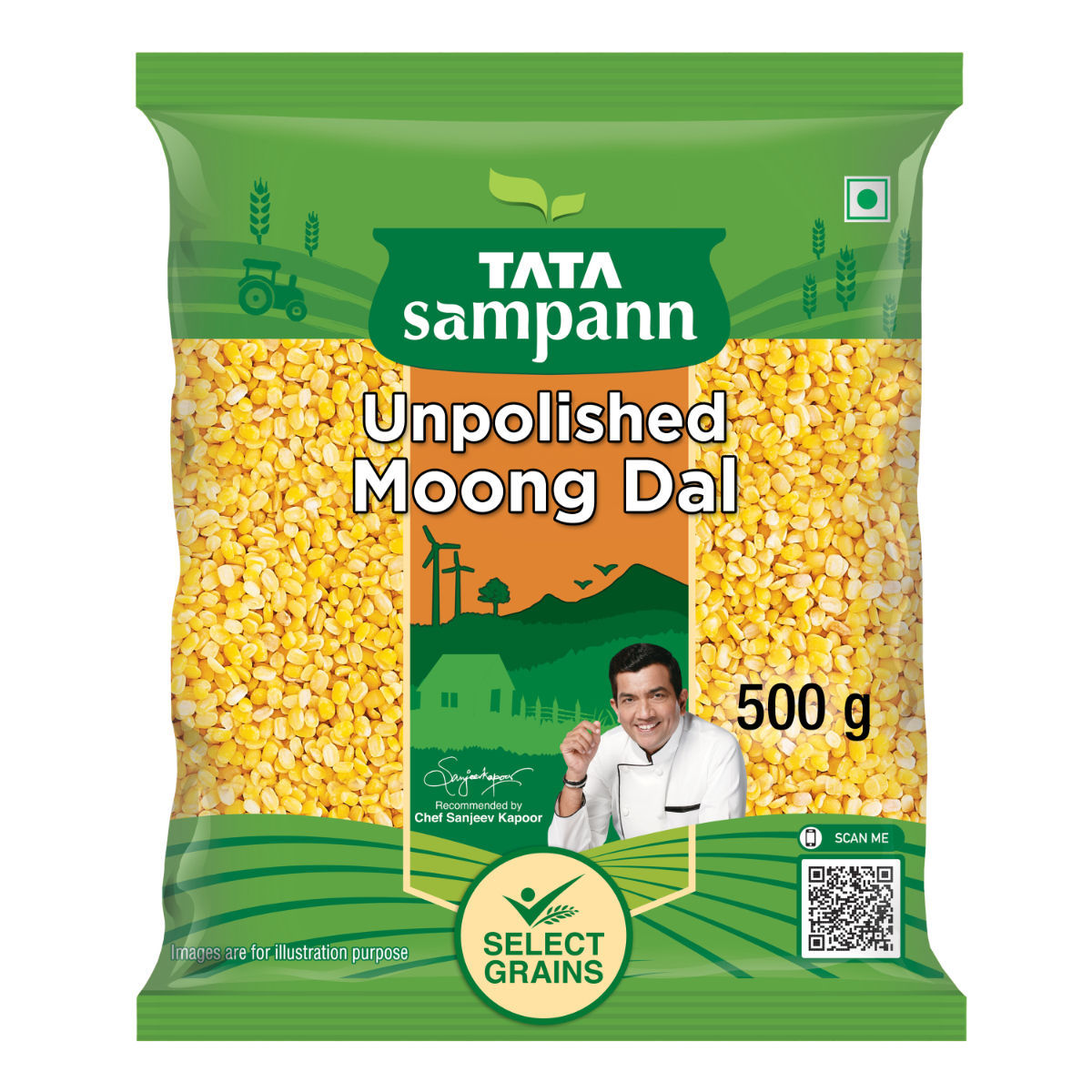 Tata Sampann Unpolished Moong Dal(500gms) & Tata Sampann High Protien Toor Dal - Split(500gms) Combo