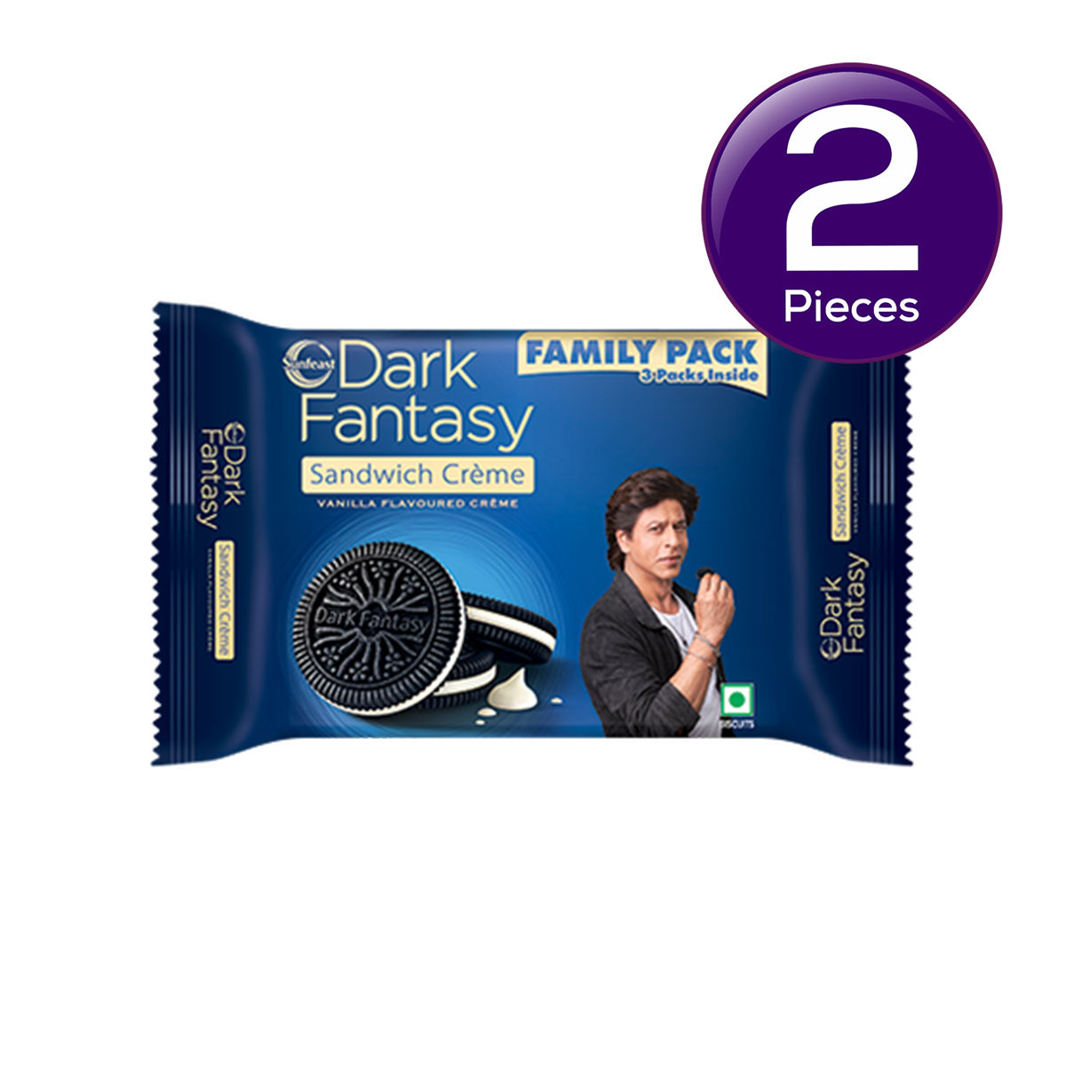 Sunfeast Dark Fantasy Vanilla CrÃ¨me | Dark Crunchy Biscuit with Smooth Vanilla CrÃ¨me Combo